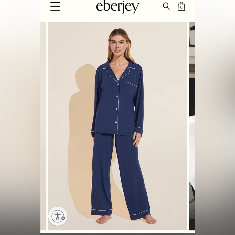 Eberjey navy matching set size medium